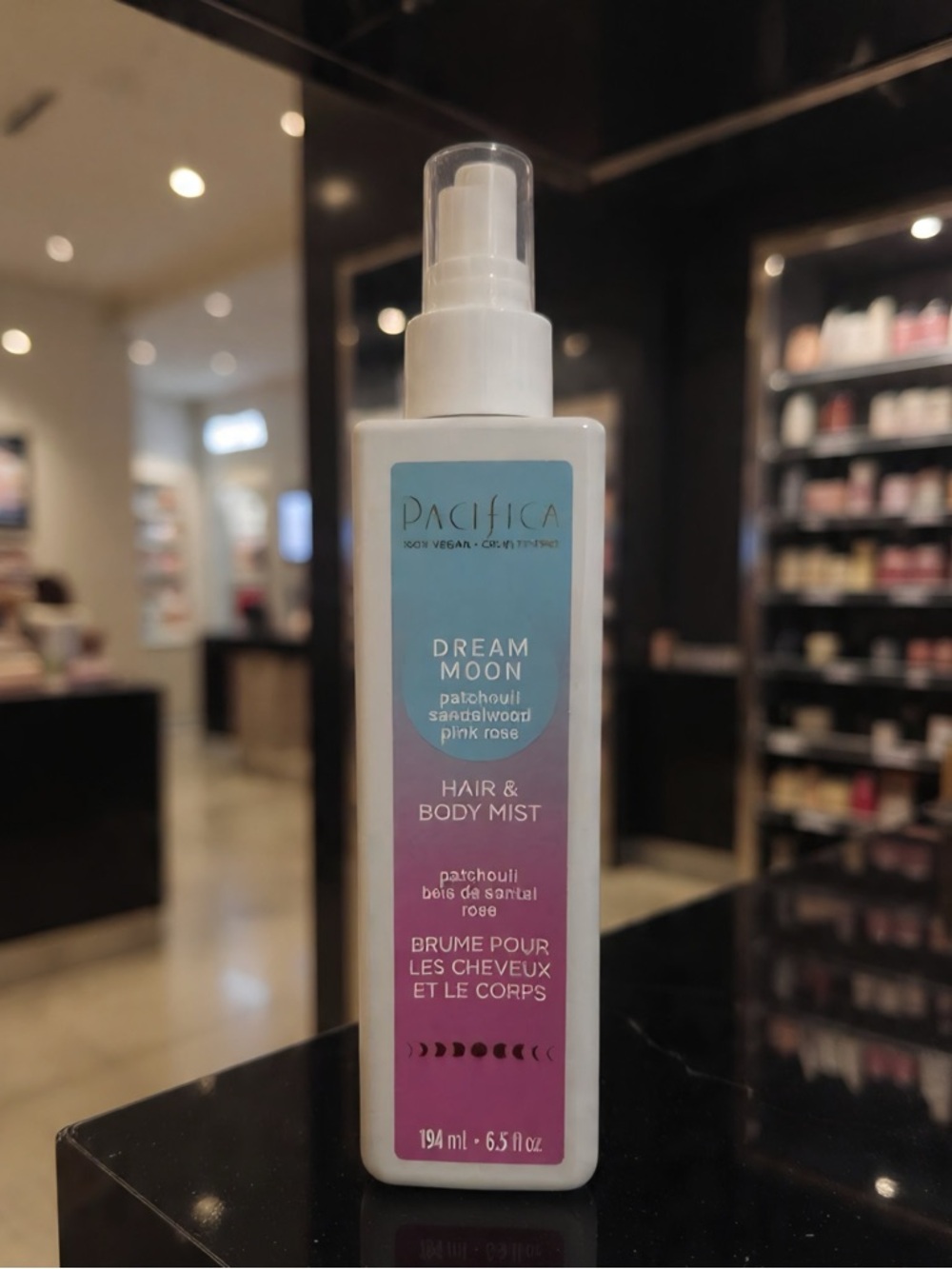 Pacifica Dream Moon Hair & Body Mist - White Bottle with Blue and Purple Label